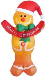  Felfújható mézeskalács figura világítással , 150 cm