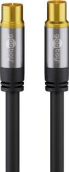 Goobay 70378 Premium Koax antenna kábel 4x árnyékolással 3.0m - Fekete (70378) (70378)
