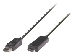 Nedis DisplayPort - HDMI (apa - apa) kábel 2m - Fekete (5412810194407) (5412810194407)