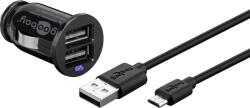 Goobay 71692 2x USB-A Autós töltő - Fekete (5V / 2.4A) (71692) (71692)