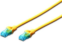 ASSMANN DK-1512-0025/Y UTP patch kábel CAT5e 0.25m sárga (DK-1512-0025/Y) (DK-1512-0025/Y)