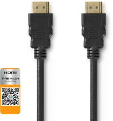 Nedis HDMI - HDMI Premium nagy sebességű HDMI kábel Ethernet átvitellel 2m Fekete (CVGP34050BK20) (CVGP34050BK20)