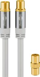 Goobay 70317 Koax TV Premium antenna kábel 4x árnyékolással 2m - Fehér (70317) (70317)