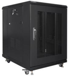 Lanberg Lanbert 19" Álló rack szekrény 15U 600x800mm - Fekete (FF01-6815-23B) (FF01-6815-23B)