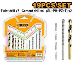 INGCO Burghie Metal Beton si Bits Set 19buc INGCO AKSDB1901 (AKSDB1901) Burghiu