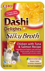 Inaba Foods Cat Dashi Delights Silky Broth Csirke, tonhal és lazac 40g