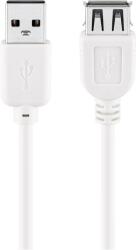 Goobay USB-A 2.0 apa - USB-A 2.0 anya Hosszabbítókábel - Fehér (3m) (96199) (96199)