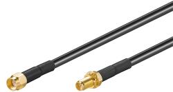 Goobay 51675 RP-SMA antenna hosszabbító kábel 1m - Fekete (51675) (51675)