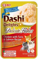 Inaba Foods Cat Dashi Delights Delicate Flakes Csirke, tonhal és lazac 40g