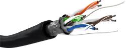 Goobay F/UTP CAT5e Kültéri installációs kábel 100m - Fekete (57295) (57295)