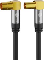 Goobay 70461 Koax TV antenna Premium kábel 2m - Fekete (70461) (70461)