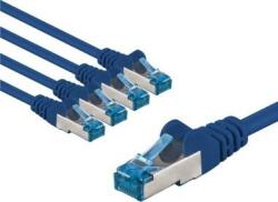 Goobay 67532 S/FTP Cat6a RJ45 Patch kábel 5m - Kék (5db/csomag) ( )