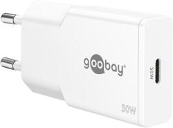 Goobay 75736 USB-C GaN Slim Hálózati Gyorstöltő Adapter Készlet 30W - Fehér (2 darabos) (75736) (75736)