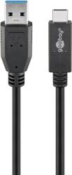 Goobay 41073 USB-A apa - USB-C apa Adat és töltőkábel 0.5m - Fekete (41073) (41073)