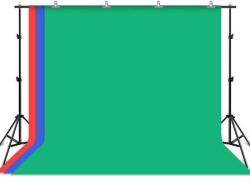 PULUZ háttértartó állvány 2x3m szett 3db háttérlappal (PKT5205) (PKT5205) (PKT5205)