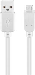 Goobay 96194 USB-A apa - MicroUSB apa 2.0 Adat és töltőkábel - Fehér (3m) (96194) (96194)