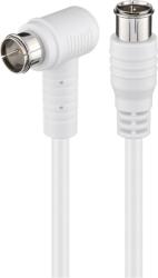 Goobay 67350 Type-F antenna kábel 5m - Fehér (67350) (67350)
