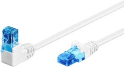 Goobay U/UTP CAT6a 90° Derékszögű Patch kábel 2m Fehér (51537) (51537)