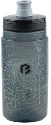 BikeFun Ride'n'Roll műanyag kulacs, 550 ml, csavaros, Elite, szürke vonalmintás