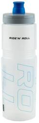 BikeFun Ride'n'Roll műanyag kulacs, 750 ml, csavaros, Elite, átlátszó-kék
