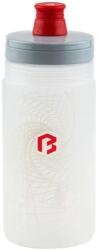 BikeFun Ride'n'Roll műanyag kulacs, 550 ml, csavaros, Elite, átlátszó vonalmintás