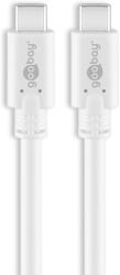 Goobay 67194 USB-C apa - USB-C apa 3.0 Adat és töltőkábel - Fehér (1m) (67194) (67194)