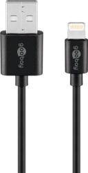 Goobay 72904 USB-A apa - Lightning apa 2.0 Adat és töltőkábel - Fekete (0.5m) (72904) (72904)