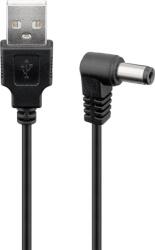 Goobay 55159 USB-A apa - DC (5.5 x 2.1mm) apa Töltőkábel - Fekete (1.5 m) (55159) (55159)