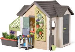 Smoby Házikó kis kertész részére hamburgeres grillezővel Garden House Life Smoby kivételesen bővithető és virágtartók 24 hó-tól (SM810255-Y)