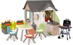 Smoby Házikó kis kertész részére Garden House Smoby kivételesen bővíthető és grillezés a pihenőrészen 24 hó-tól (SM810255-S)