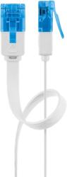 Goobay U/UTP CAT6a Lapos patch kábel 5m - Fehér (96347) (96347)