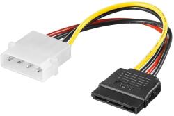 Goobay 50674 Serial-ATA tápkábel 0.13m (Molex apa - SATA anya) (50674) (50674)