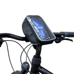 Wozinsky Bike kormánytáska kerékpár telefontok 6, 5 hüvelykes 0, 9 literes fekete (WBB4BK) számára