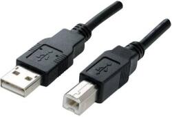Manhattan USB 2.0 kábel [1x USB 2.0 dugó A - 1x USB 2.0 dugó B] 3 m fekete Manhattan 756614 (333382-CG) (333382-CG)