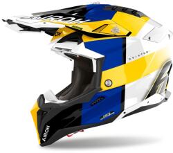 Airoh Aviator 3 Monarch motokrossz sisak fényes kék-sárga