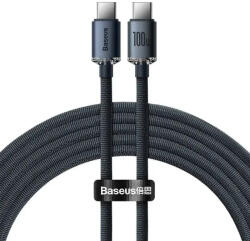 Baseus USB-C PD 2.0 120cm Crystal Quick Charge 3.0 5A kábel 100W gyorstöltés