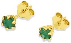 ÉkszerM Arany Fülbevaló Smaragd Kővel AU 93807