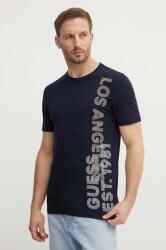 Guess t-shirt sötétkék, férfi, nyomott mintás, M4YI34 J1314 - sötétkék S