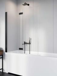 Radaway Nes 8 Black PND I fekete kádparaván 140 átlátszó balos (10060140-54-01L)