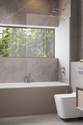 Radaway Modo New Brushed Nickel PNJ II szálcsiszolt króm kádparaván 70 átlátszó (10006070-91-01)