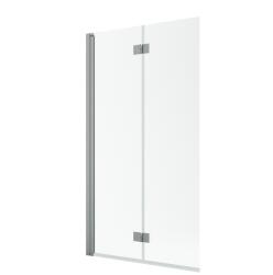 Radaway Nes Brushed Nickel PND I szálcsiszolt króm kádparaván 130 átlátszó jobbos (10010130-91-01R)