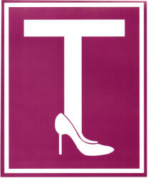 Maxeed Matrica T (tanuló) betű statikus, magasarkú mintával 20x23cm Maxeed 7658