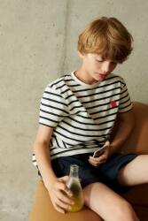 Liewood gyerek póló Sixten Stripe Shortsleeve T-shirt sötétkék, mintás, LW19079 - sötétkék 116