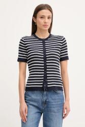 Tommy Hilfiger pamut kardigán sötétkék, könnyű, WW0WW45707 - sötétkék S