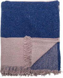 Bloomingville Cuvertură Cadeo 130 x 160 cm albastru-roz din materiale reciclate (82062782)