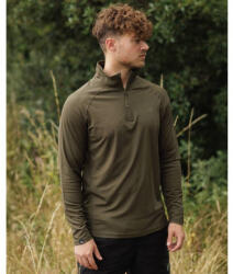 Korda Kool UPF Zip Jersey Dark Olive könnyű felső S (KCL841)