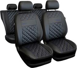 AUTO-DEKOR Huse auto universale Perfect Line din piele ecologică cu cusături albastre potrivite pentru RENAULT THALIA