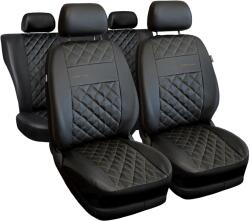 AUTO-DEKOR Huse auto universale Perfect Line din piele ecologică cu cusături bej potrivite pentru HYUNDAI ELANTRA