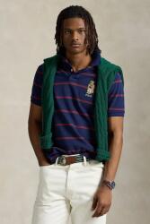 Ralph Lauren pamut póló Sskccmslm24 Short Sleeve sötétkék, mintás, 710971839 - sötétkék XL