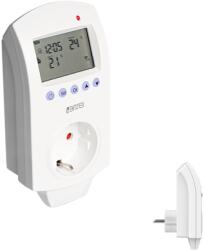WENTOREX Control TSA-1 univerzális konnektoros szobatermosztát szobahőmérséklet érzékelővel (16A) (HY02TP with room temperature sensor-w) - kazanexpressz